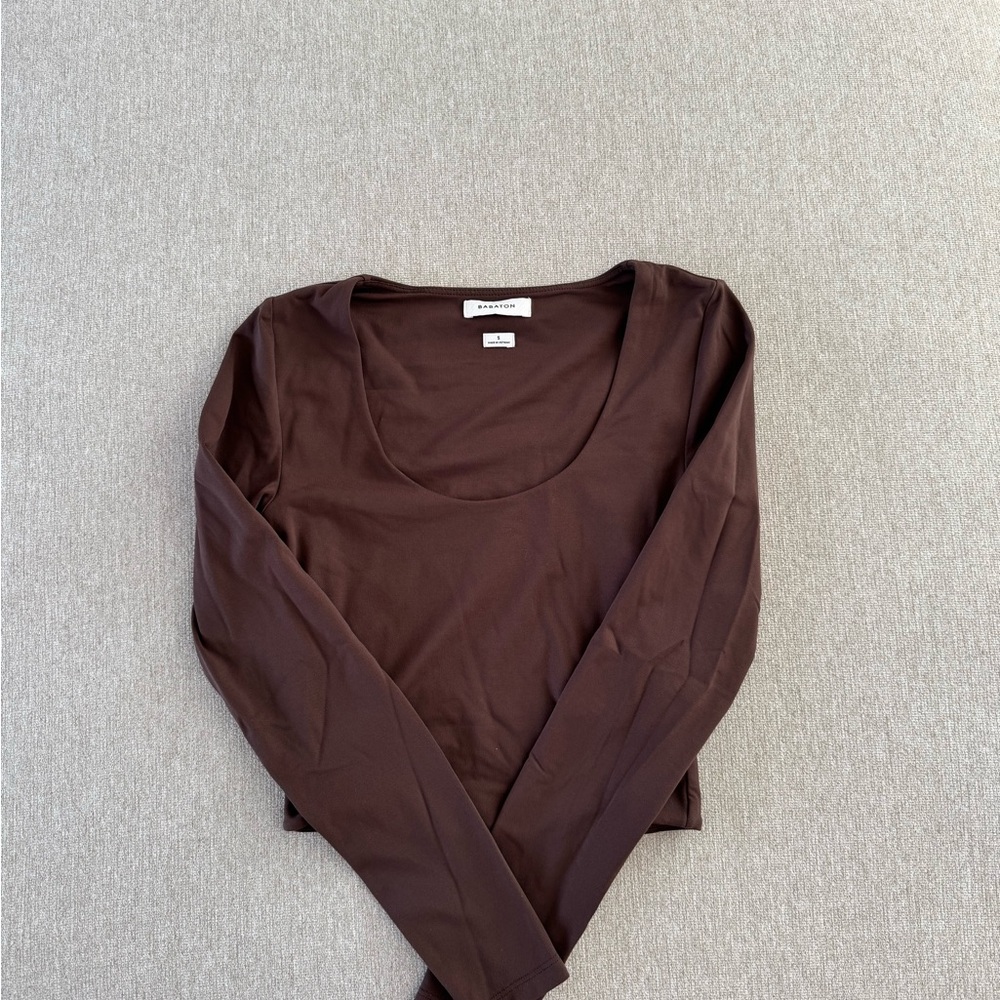 Women's Brown Long Sleeve Top